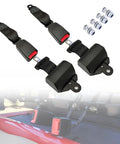 Two Seat Golf Cart Seat Belt Kit With 42 Inch Retractable Straps, Built Tough With Polyester And Steel, Replacement Accessory For EZGO Yamaha Club Car, Includes Two Sets