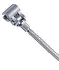 Adjustable Stainless Steel Door Hinge Tool Quick Fix for Indoor and Outdoor Doors Universal Wrench, metal construction, side view.