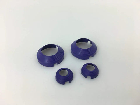 Purple fittings from Leak Free SAE Flare Seal Connector Kit For Refrigeration And HVAC, No Fuss Snap On Install.