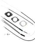 Pro Grade BMX Bike Gyro Brake Cable Kit with front and rear cables, rotors, and housing set in black