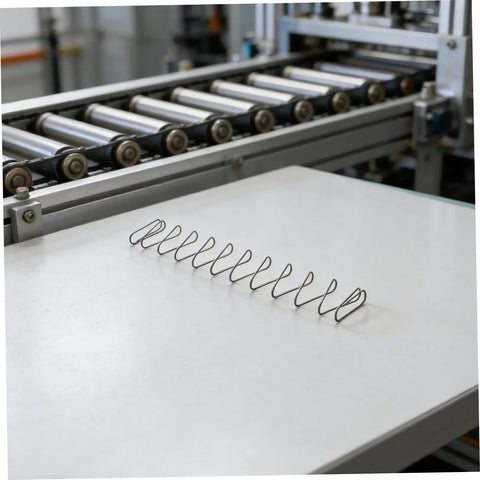 Two Pack Industrial Trapezoidal Flat Compression Springs 1x9.5x35x160mm on machinery table