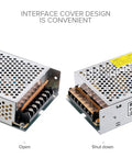 AC 100 to 240V to DC 12V 16.5A 198W Switching Power Supply Converter for LED Strips CCTV Cameras Security Systems and Radios, side view