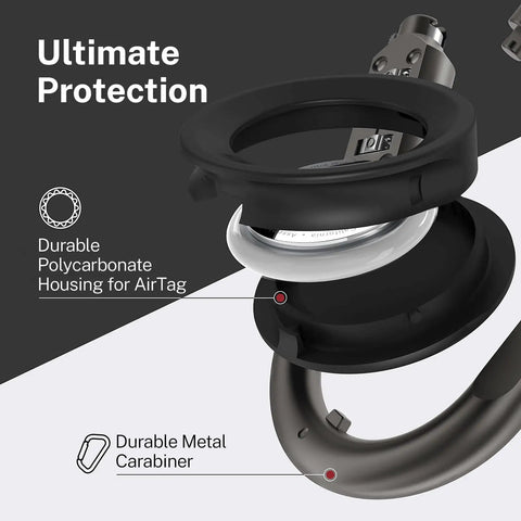 Upgraded AirTag Link And Lock with Heavy Duty 3 Digit Combination Lock Secure Polycarbonate Housing