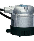 Parts Washer Pump 115V Oil Filled Motor One Fiftieth Horsepower High Flow 3.41 GPM with metal and black casing, side view