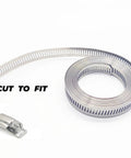 Get Your DIY Custom Cut-To-Fit 304 Stainless Steel Hose Clamp Kit With Extra Thick Anti-Slip Fasteners For Adjustable Duct Pipe And Auto Car Projects That Last A Lifetime., 35-foot 304 stainless steel hose clamp roll with hex fastener