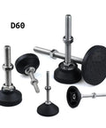 Adjustable Threaded Leveling Feet for Furniture Set with Universal D60 Swivel Base, 10 Piece Set, shown in M8 M10 M12 Threads