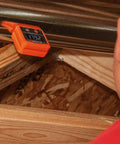 Digital Level And Angle Gauge Tool Kit With Magnetic Base And Plumbers Straps, Measures And Sets Angles, Reverse Contrast Display, installed on a pipe.