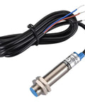 Inductive Proximity Sensor Switch M12 Shield Type LJ12A3 2 Z BY 2mm Detect Distance 10 To 30 V DC 200mA PNP Normally Open 3 Wire Cable 120cm For Metal Detection and Automation, shielded M12 metal sensor with cable