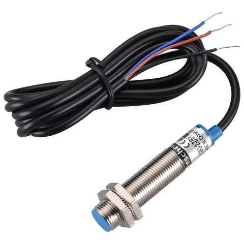 Inductive Proximity Sensor Switch M12 Shield Type LJ12A3 2 Z BY 2mm Detect Distance 10 To 30 V DC 200mA PNP Normally Open 3 Wire Cable 120cm For Metal Detection and Automation, shielded M12 metal sensor with cable