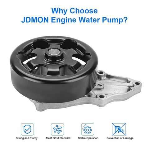 No Sweat Heavy Duty Engine Water Pump With Fresh Cooling Gasket Kit For Acura Tsx Honda Accord Crv Element top view, aluminum body.
