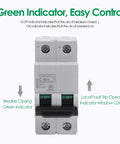 Two Pole 250V DC Miniature Circuit Breaker For Solar PV And Grid Systems DIN Rail Mount Quick Trip DC Breaker 63A front view