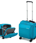 Underseat Carry On Luggage With Wheels 16 Inch Softside Suitcase Lightweight Travel Bag With Telescopic Handle And Quiet 360 Degree