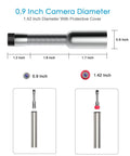 Diagram showing 512Hz Locator Kit for Sewer Inspection Camera With 512Hz Transmitter dimensions, includes protective cover.
