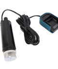 Premium Cordless Water Transfer Pump 500 GPH with charger and cable, designed for quick water removal from pools and yards.