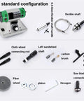 AOXHUGB Lapidary Machine Jade Jewelry Bench Lathe Grinding Tool components image including flexible shaft and polishing tools.