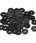 Rock Solid Nylon Flat Washers M6 6mm X 20mm X 1mm Thick Black Plastic Screw And Bolt Spacers for plumbing and DIY projects.