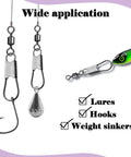 50 Pack Stainless Steel Fishing Snap Swivels With Barrel Swivel Design, Corrosion Resistant For Saltwater And Freshwater, Safety Interlock Clips For Lures And 14Lb Leader Lines, Pro Grade Bulk Set Built For All Day Angling, used with lure and hook