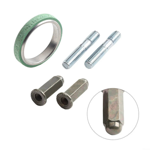 Exhaust Flange Bolt Kit for Gy6 Scooters and Engines 50CC 125CC 150CC Heavy Duty Anti Rust Hardware Fastener Set With Durable Iron Construction And Sealing Gaskets For Leak Free Exhaust Connections, iron bolts and gasket
