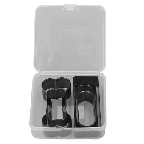 Heavy Duty Leather Cutting Dies Storage Box Hollow Rectangle Oval Metal Hole Punch Cutter Tools For Diy Handmade Home Decor Belt Keychain Jewelry Sturdy Alloy Steel Sharp Long Lasting Precision Cuts Make Them Look Badass Pro Rad Shop in plastic case