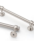 Brushed nickel cabinet handles with round bases, different angle view, not 10 Pack Matte Black 3 Inch Cabinet Handles For Kitchen Cabinets And Cupboards