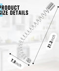 Stainless Steel Pre Rinse Overhead Spring For Commercial Sink Faucets Replacement Part Durable And Easy Install Fits Most Wall Mounted Pre Rinse Systems Heavy Duty Sprayer Arm Support Kitchen Plumbing Tool, 21.3 in spring