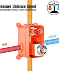 Pressure balance spool for All-In-One Bathroom Rain Shower System With 12 Inch Square Shower Head And Handheld Sprayer.