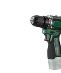 Heavy Duty Cordless Brushless Electric Drill With Metal Ratchet Chuck And 16V Wireless Power Tool And No Hassle Handheld Screwdriver For Household Tasks Requiring Serious American Grit And Built Tough Reliability, side view.