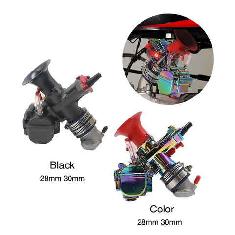 28 To 30mm Carburetor Replacement With Power Jet Set For Mikuni And Keihin PWK YD28 YD30 in black and color variants