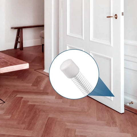 10 Pack Door Stopper Rubber Tips 0.39 Inch Inner Diameter Door Stop Caps For Wall And Floor Protection, installed on door
