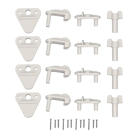Top Shelf Pontoon Gate Latch For Square Boat Frames Fits One To One Point Two Five Inches slams secure with ABS latches and screws.