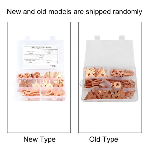 110 Piece Dent Puller Rings Round For Car Body Welding Repair Tool Set shown in new and old package types