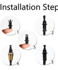 Installation steps for 50 Pairs Plastic Pendant Lighting Strain Reliefs for Lamps and Fixtures M10 Cable Glands Cord Grips.