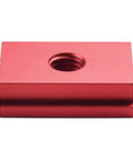 Red aluminum piece from Beefy Aluminum T Track Slider And T Slot Nut Set For Woodworking Tables And Saws Fits M6 And M8 Slots