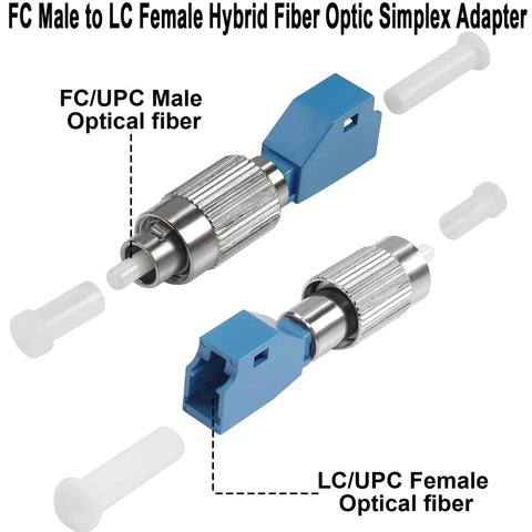 FC To LC Hybrid Fiber Optic Adapter Easy Swap Singlemode 9 125 Micron FC UPC Male To LC UPC Female Simplex Converter Coupler