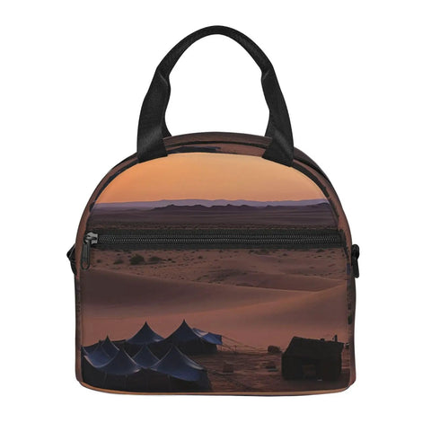 Insulated Lunch Tote For Women And Men With Leakproof Zippers Reusable Desert Camping Cooler Bag On The Go Adjustable Strap