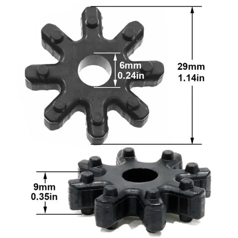 Upgrade Your Ride With This Sweet 30Pc Flexible Steering Coupler Kit Perfect For Hyundai I30 To Rock Smooth Steering And Keep Your Drive Tight Without No Wobbles Or Loose Connections. black rubber steering coupler, 29mm wide, 6mm center bore