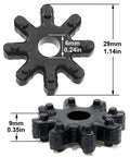 Upgrade Your Ride With This Flexible Steering Coupler Kit Featuring 30Durable Parts For I30 And Universal Fits To Bolt Directly Into Your Column Connection Seamlessly Without Lubrication Or Hassle So You Can Cruisin' Smoothly Without Worrying About. black rubber steering coupler 29mm x 29mm x 9mm, 6mm center hole