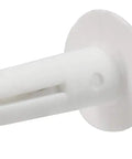 Truss Head Nylon Anchors 1/4 Inch By 1-1/2 Inch 100 Pack Tough As Nails Expansion Plugs For Concrete Block Brick And Stone Rock Solid Grip Wall Fasteners, detailed view of a white nylon anchor with metal screw.