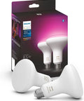 Color Changing BR30 Smart Light Bulbs 2 Pack With Bluetooth And Voice Assistant Support Get Your Space Lit 85W Equivalent Flicker Free