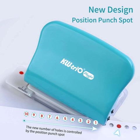 10 Hole Paper Punch Handheld Metal Puncher For A4 A5 B5 Notebooks And Scrapbooks 20 26 30 Hole Options 10 Sheet Capacity 5 5mm