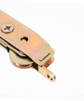 Killer Golden Sliding Door Roller Wheels 2 Pack Replacement Pulleys featuring a close-up of the roller assembly with dual bearings.