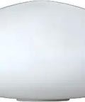 Hand Blown Satin Opal White Mushroom Lamp Shade Replacement For Laurel Lamp Co Table And Floor Lamps, side view