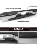 BRYGHT chrome rear step bumper assembly for 1999–2006 Chevy Silverado/GMC Sierra, ABS step cover, license plate lights