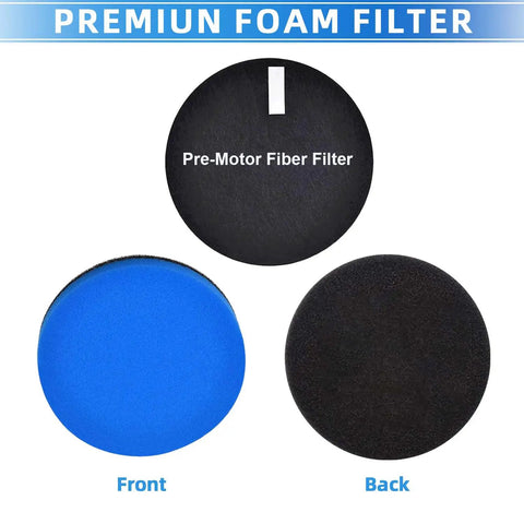 Front and back view of Scented Replacement Filter For Febreze 1214 Cleanview And PowerGlide Pet Vacuum Odor Eliminating Air Filters