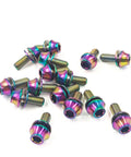 Colorful Titanium M5x12 Hex Bolts With Washers For Water Bottle Cage On Mountain Bike MTB Set Of 4 Beefy Strong Lightweight Screws