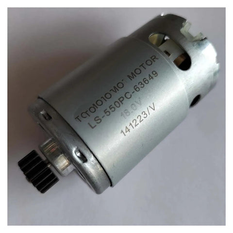 18V DC Motor With 16 Teeth Gear For Matrix Drill Compatibility, showing metal casing with visible gear teeth detail