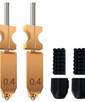 Fits AD5X 3D Printer Upgraded 0.4mm All Metal Hotend Nozzle Kit Two Pack With Detachable Nozzle Silicone Sock And Dual Nozzle Brushes