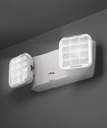 Side view of Six Pack LED Emergency Lights For Biz With Battery Backup, Hard Wired, UL 924 Certified, 120/277V AC, two head adjustable.