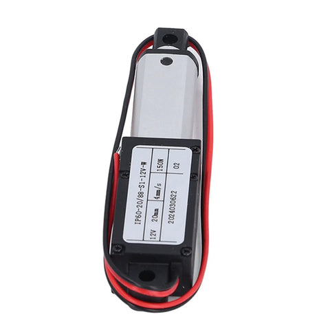 Heavy Duty 12v Electric Linear Actuator With Smooth Push Pull Rod For Home Automation And Diy Garage Upgrades, metal body with attached wires.