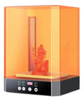 Top Tier 3D Printer Resin Wash And Cure Workstation Boasting Massive Cleaning Vat And Rapid Spin Disc with red figure inside